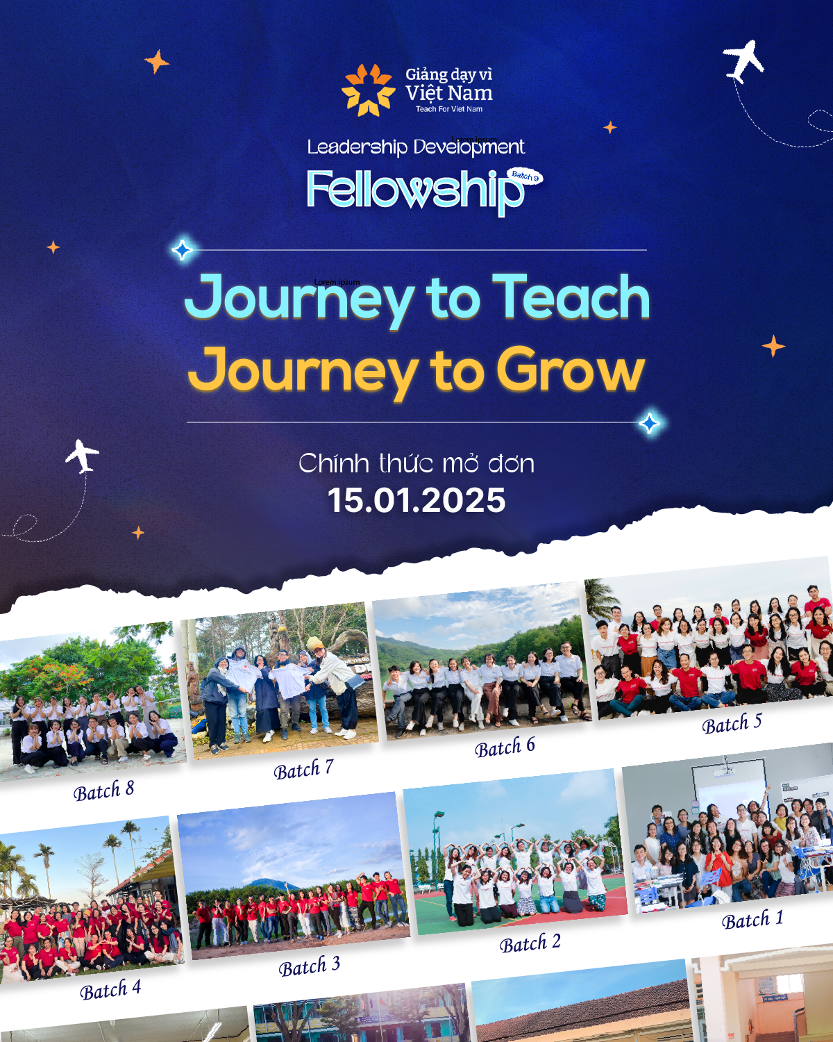 Thông điệp Journey to Teach – Journey to Grow của chương trình Phát triển Nhà giáo dục tiên phong thế hệ thứ 09