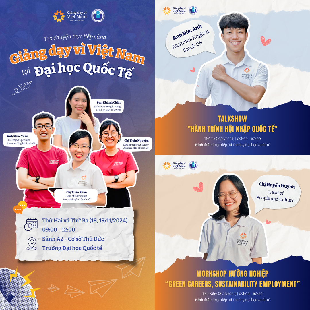 GIẢNG DẠY VÌ VIỆT NAM ĐỒNG HÀNH CÙNG TRƯỜNG ĐẠI HỌC QUỐC TẾ – IU JOB FAIR WEEK 2024